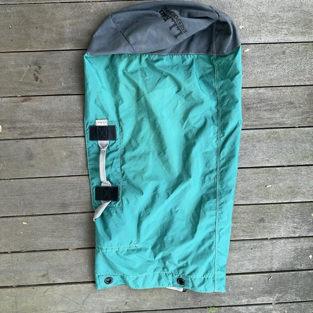 L.L Bean Large Vintage 90s Laundry Style Storage Sack Tote Duffel Bag 40 X 12”